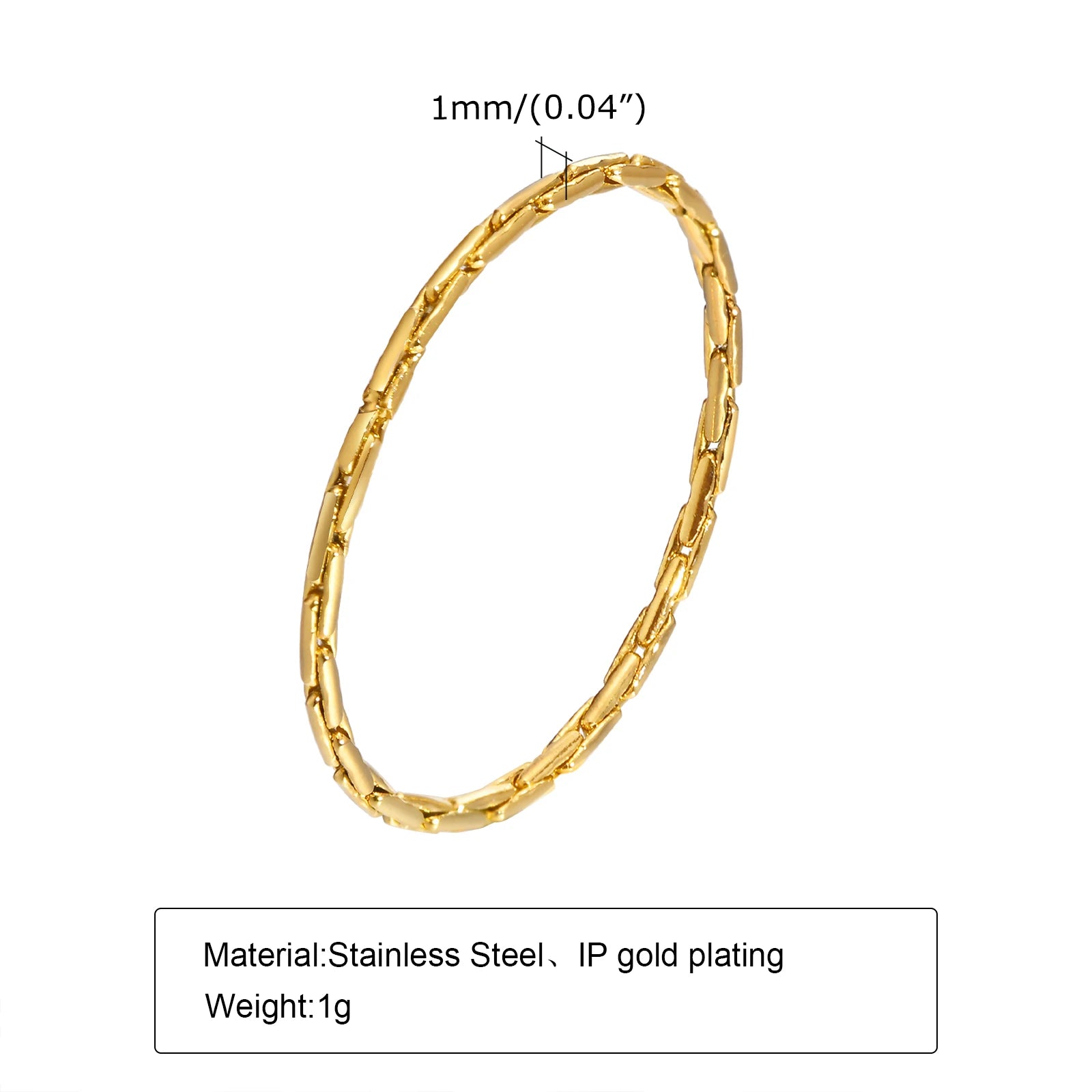 Minimalist Textured Stackable Ring