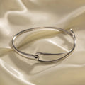 Minimalist Cross Over Open Cuff Bracelet